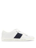 Matchesfashion.com 7 Moncler Fragment - Stripe Leather Trainers - Mens - White