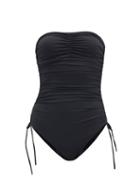 Matchesfashion.com Melissa Odabash - Sydney Ruched Bandeau Swimsuit - Womens - Black
