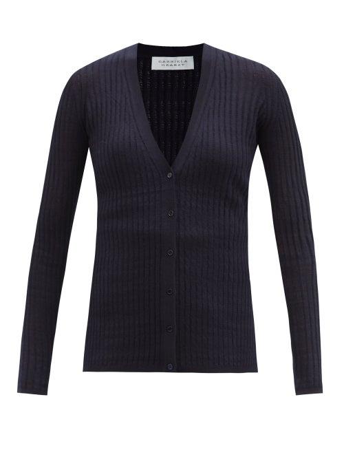 Gabriela Hearst - Homer Cashmere-blend Cardigan - Womens - Dark Navy