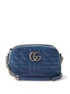 Gucci - Gg Marmont 2.0 Leather Cross-body Bag - Womens - Blue