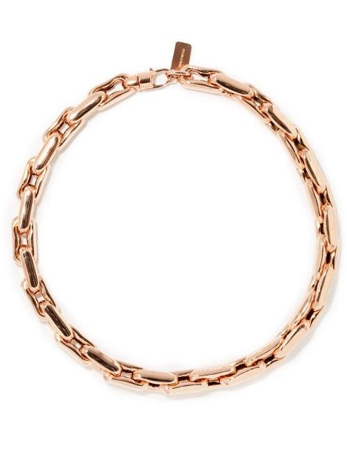 Matchesfashion.com Lauren Rubinski - Square-link 14kt Rose-gold Necklace - Womens - Rose Gold