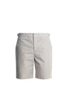 Matchesfashion.com Orlebar Brown - Dane Ii Striped Mid Length Shorts - Mens - Navy Multi