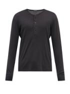 Mens Rtw Tom Ford - Cotton-modal Jersey Long-sleeved Henley Top - Mens - Black