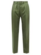 Giuliva Heritage Collection - Vito Pleated Silk Trousers - Mens - Green