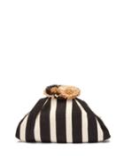 Matchesfashion.com Sanayi 313 - Salerno Striped Canvas Clutch - Womens - Black White