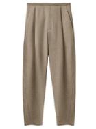 Matchesfashion.com Totme - Pleated Flannel Trousers - Womens - Beige
