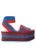 Stella Mccartney Striped Bi-colour Espadrille Sandals