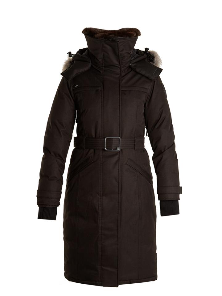 Nobis She-ra Belted-waist Fur-trimmed Down Parka