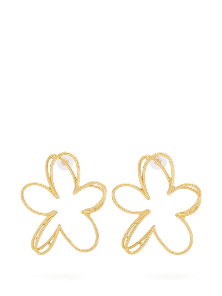 Oscar De La Renta Botanical Scribble Earrings