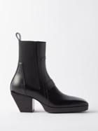 Rick Owens - Stivali Block-heel Leather Boots - Mens - Black