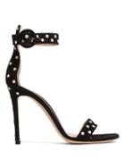 Matchesfashion.com Gianvito Rossi - Portofino 100 Studded Suede Sandals - Womens - Black White