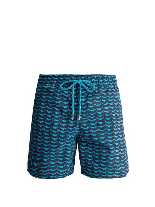 Matchesfashion.com Vilebrequin - Poissons Hamac Print Swim Shorts - Mens - Blue