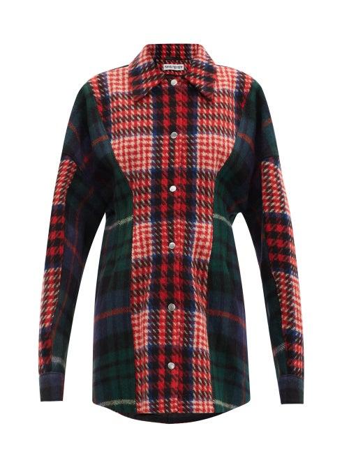 Matchesfashion.com Rave Review - Siri Upcycled Checked-wool Jacket - Womens - Red Multi