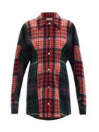 Matchesfashion.com Rave Review - Siri Upcycled Checked-wool Jacket - Womens - Red Multi