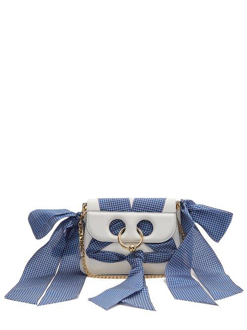 Matchesfashion.com Jw Anderson - Pierce Mini Ribbon Trimmed Leather Cross Body Bag - Womens - White Multi
