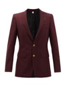 Matchesfashion.com Burberry - English Wool-blend Suit Jacket - Mens - Burgundy