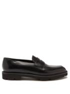 Mens Shoes John Lobb - Lopez Leather Penny Loafers - Mens - Black