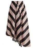 Apiece Apart Turkanna Striped Silk And Linen-blend Skirt