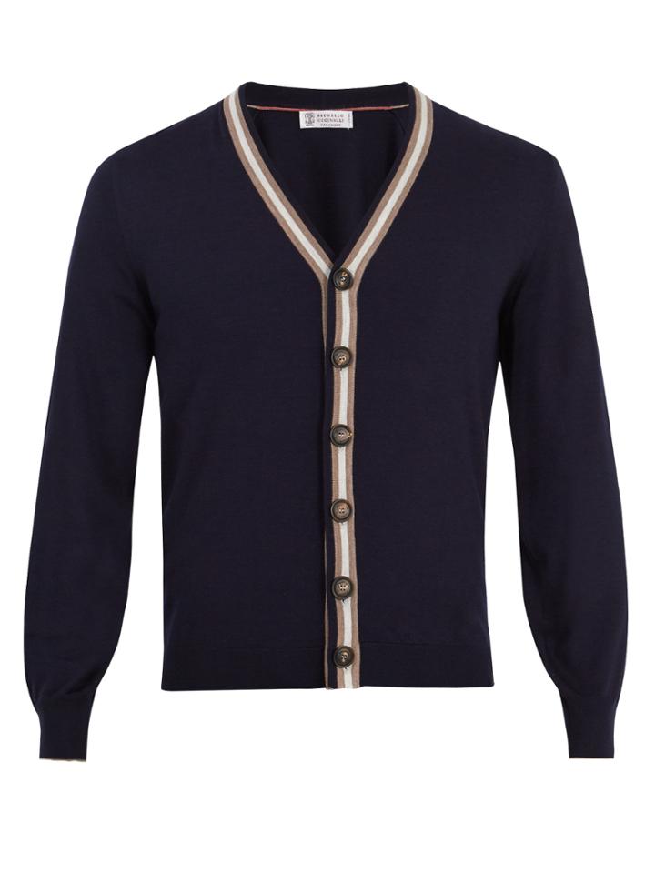 Brunello Cucinelli V-neck Wool-blend Cardigan