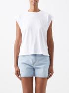 Frame - Le Mid Muscle Cap-sleeve Organic-cotton T-shirt - Womens - White