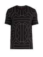 Blackbarrett By Neil Barrett Line-print Cotton T-shirt