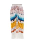 Matchesfashion.com Missoni - Fringed Stripe-knitted Midi Sarong - Womens - Multi
