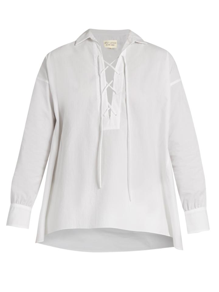 Nili Lotan Shiloh Cotton-poplin Shirt