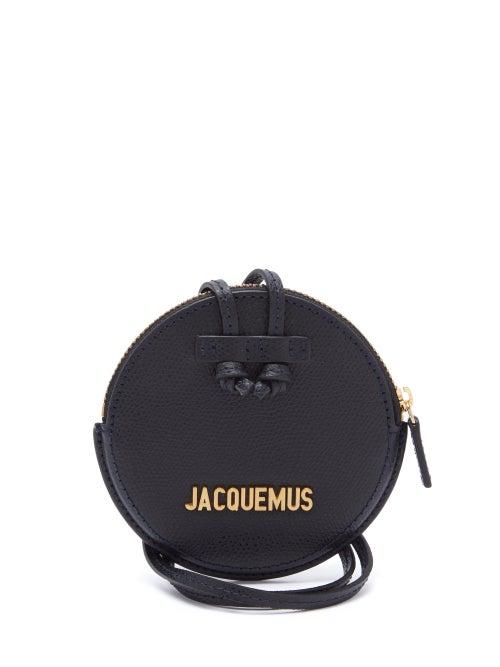 Matchesfashion.com Jacquemus - Le Pitchou Grained Leather Necklace Bag - Womens - Black