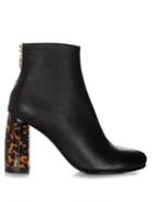 Stella Mccartney Tortoiseshell Block-heel Faux-leather Ankle Boots