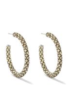 Amina Muaddi - Cameron Small Crystal-embellished Hoop Earrings - Womens - Gold