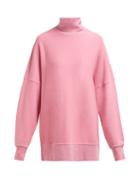 Matchesfashion.com Calvin Klein 205w39nyc - Oversized Roll Neck Cotton Sweatshirt - Womens - Pink