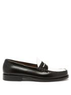 Matchesfashion.com G.h. Bass & Co. - Weejuns Larson Colour-block Leather Penny Loafers - Mens - Black White