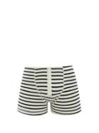 Matchesfashion.com Hemen Biarritz - Albar Striped Cotton Blend Boxer Briefs - Mens - Cream Navy