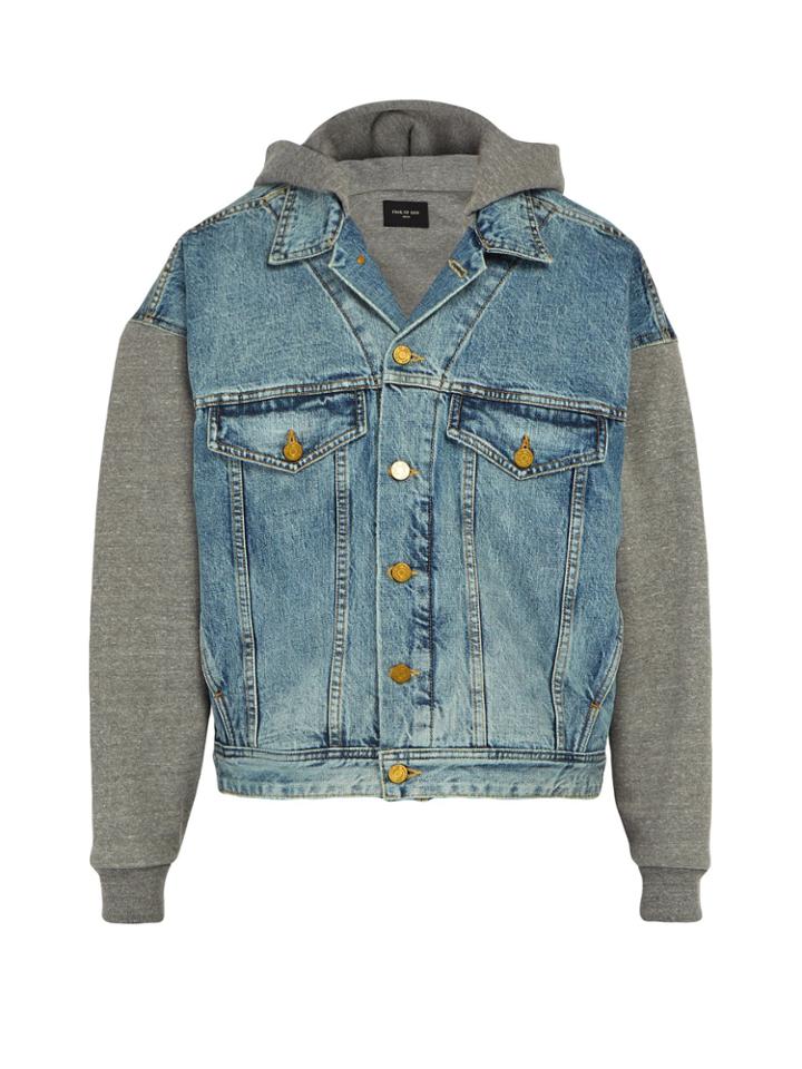 Fear Of God Hooded Denim Trucker Jacket