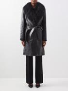 Dodo Bar Or - Luna Leather Belted Coat - Womens - Black