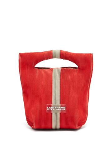 Matchesfashion.com Lastframe - Two-tone Rib-knit Bag - Womens - Red Multi