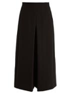 Matchesfashion.com Diane Von Furstenberg - High Waisted Crepe Culottes - Womens - Black