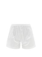 Charvet - Pleated Cotton-poplin Boxer Shorts - Womens - White