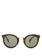 Matchesfashion.com Celine Eyewear - Round Tortoiseshell-acetate And Metal Sunglasses - Womens - Tortoiseshell