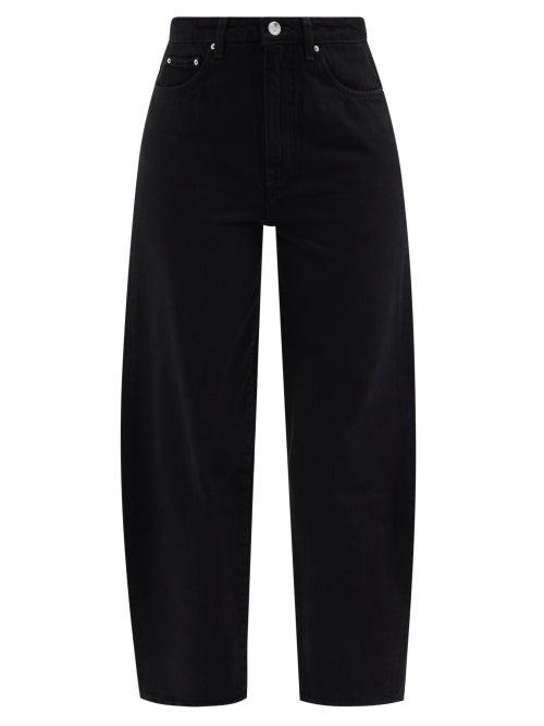 Totme - High-rise Barrel-leg Jeans - Womens - Black