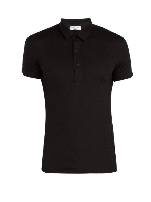 Matchesfashion.com Orlebar Brown - Sebastian Merino Wool Polo T Shirt - Mens - Black
