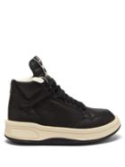 Rick Owens Drkshdw X Converse - Turbowpn Leather High-top Trainers - Mens - Black