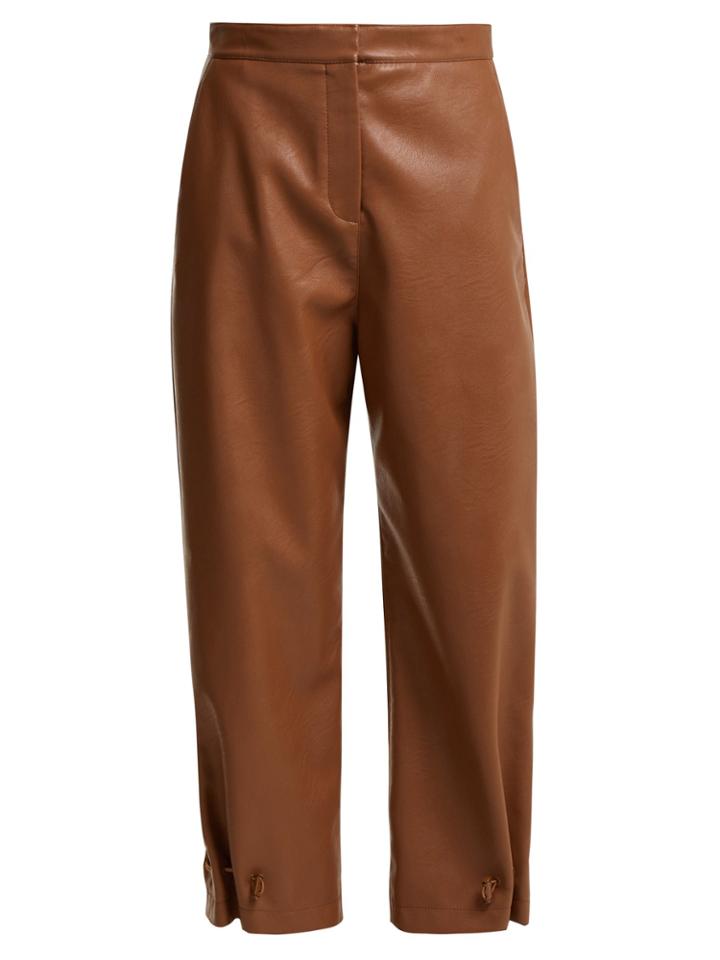 Stella Mccartney Yesenia Faux-leather Trousers