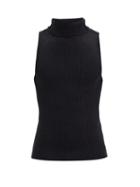 Matchesfashion.com Ludovic De Saint Sernin - Roll-neck Merino Wool-blend Sleeveless Sweater - Mens - Black