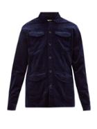 Matchesfashion.com Oliver Spencer - Grove Penton Cotton Corduroy Overshirt - Mens - Blue