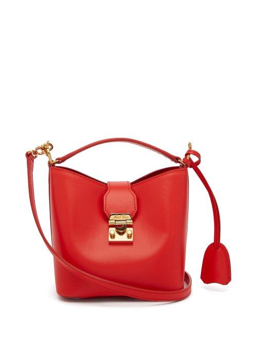 Matchesfashion.com Mark Cross - Murphy Leather Bucket Bag - Womens - Red