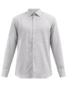 Matchesfashion.com Emma Willis - Brushed Cotton-twill Shirt - Mens - Grey