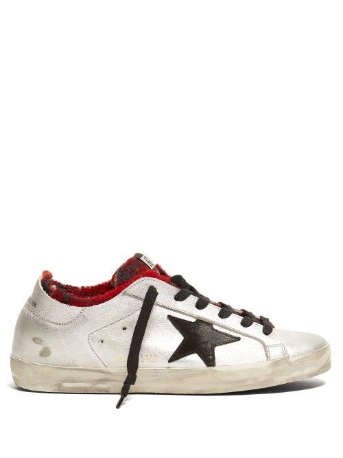 Matchesfashion.com Golden Goose - Superstar Low Top Leather Trainers - Womens - Silver Multi