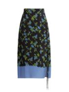 Matchesfashion.com Altuzarra - Felice Dip Dye Midi Skirt - Womens - Black Multi