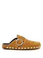 Matchesfashion.com Isabel Marant - Mirvin Suede Clogs - Womens - Tan